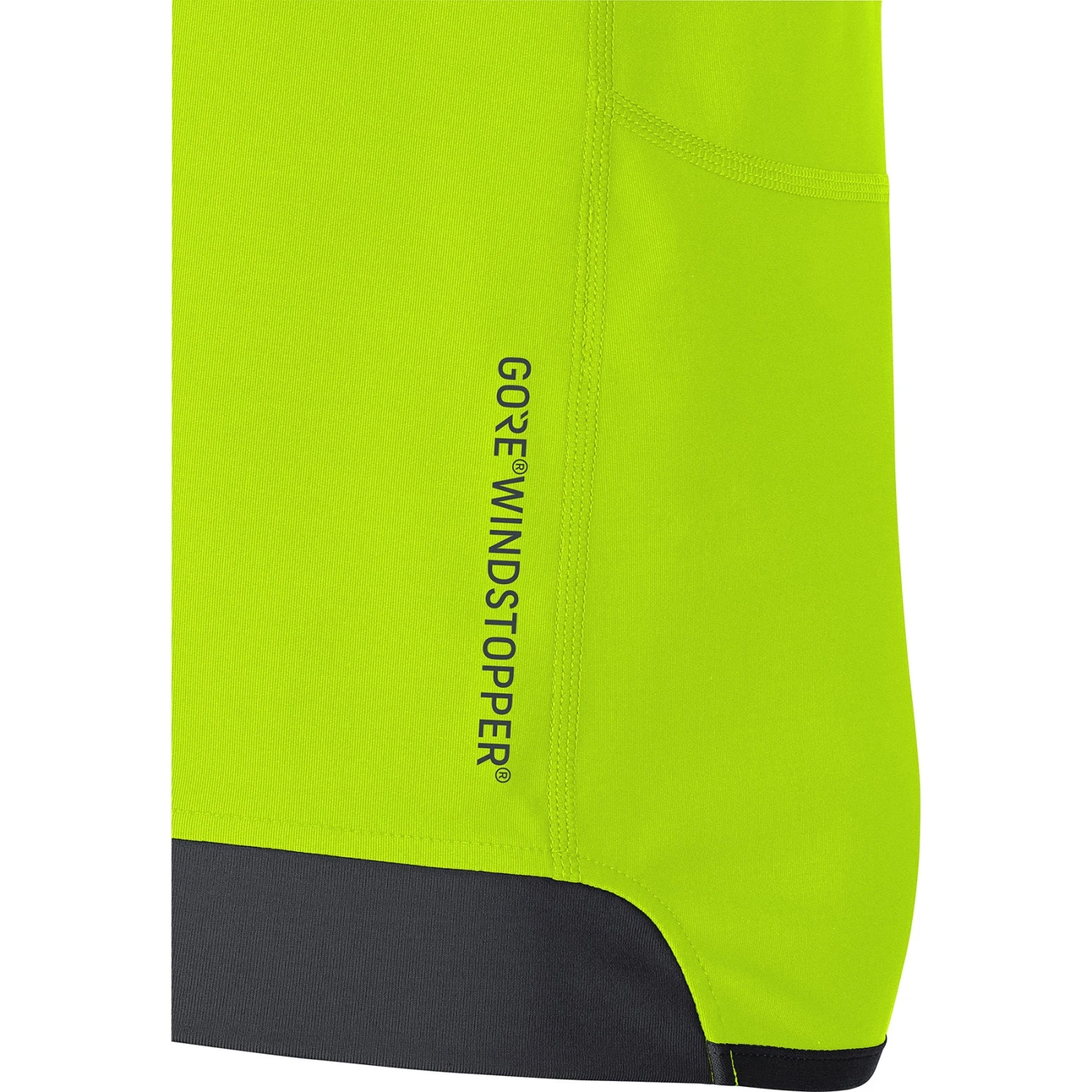 Gore Wear Men's R3 Partial GORE® WINDSTOPPER® Shirt - Neon Yellow/Black 7 Gore Wear Men's R3 Partial GORE® WINDSTOPPER® Shirt - Neon Yellow/Black - Image 5