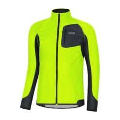 Gore Wear Men's R3 Partial GORE® WINDSTOPPER® Shirt - Neon Yellow/Black