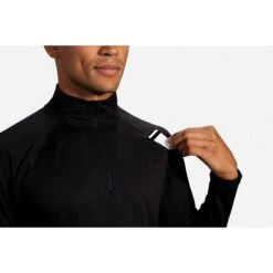 BROOKS Men's Dash 1/2 Zip Top - Black -Daily Flex Shop 211298 001 d3 Dash Half Zip