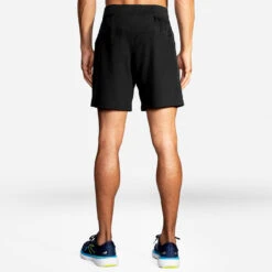 BROOKS Men's Sherpa 7" 2-In-1 Short - Black -Daily Flex Shop 211333 001 MB Sherpa 7in 2in1 Short