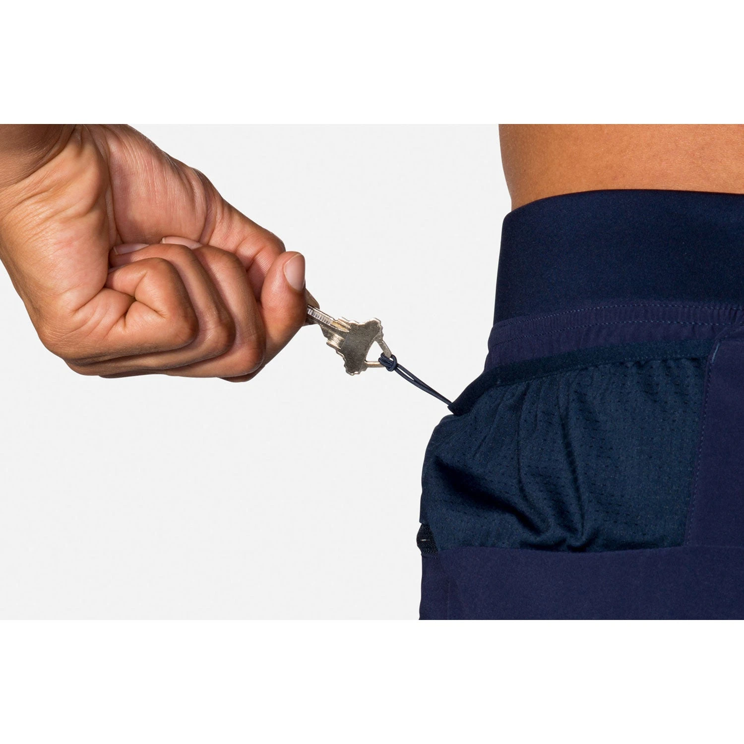 BROOKS Men's Sherpa 7" 2-In-1 Short - Navy 10 BROOKS Men's Sherpa 7" 2-In-1 Short - Navy - Image 8