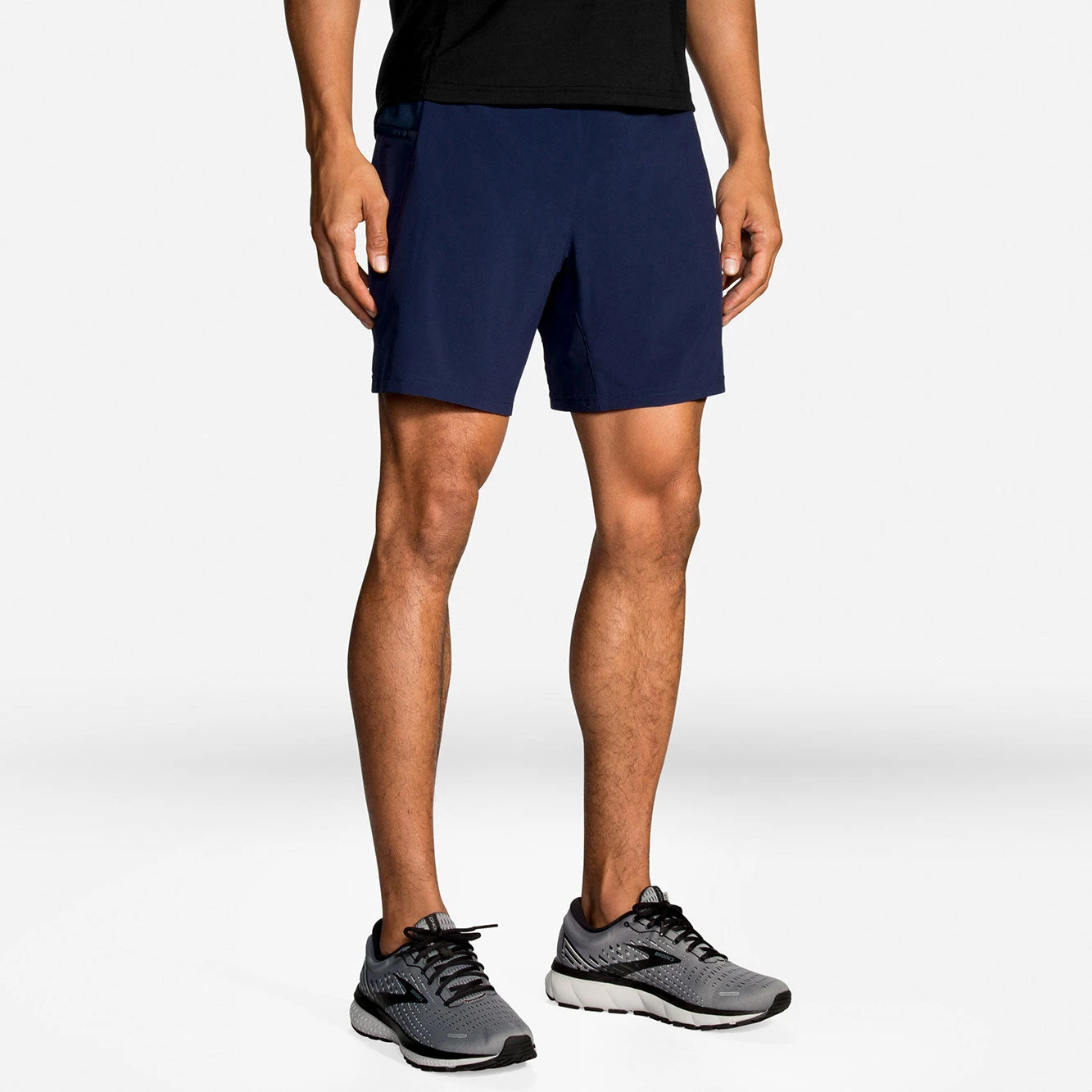 BROOKS Men's Sherpa 7" 2-In-1 Short - Navy 4 BROOKS Men's Sherpa 7" 2-In-1 Short - Navy - Image 2