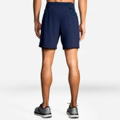 BROOKS Men's Sherpa 7" 2-In-1 Short - Navy 12 BROOKS Men's Sherpa 7" 2-In-1 Short - Navy -Daily Flex Shop 211333 451 MB Sherpa 7in 2in1 Short