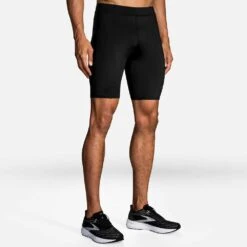 BROOKS Men's Source 9in Short Tight - Black -Daily Flex Shop 211339 001 MF Source 9in Short Tight CF F21