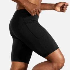 BROOKS Men's Source 9in Short Tight - Black -Daily Flex Shop 211339 001 MV Source 9in Short Tight CF F21