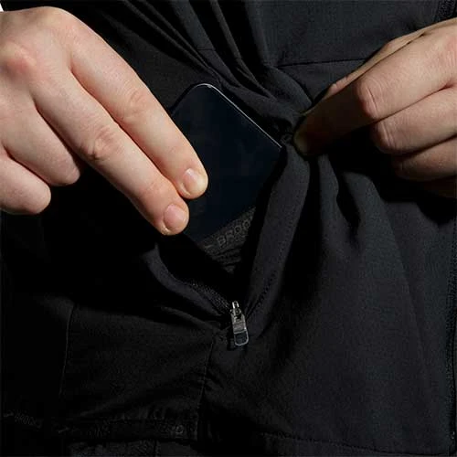 BROOKS Men's Canopy Jacket 2022 - Black 10 BROOKS Men's Canopy Jacket 2022 - Black - Image 8