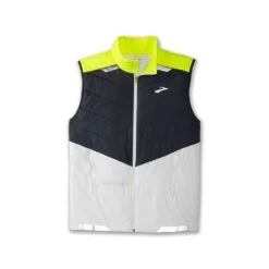 BROOKS Men's Run Visible Insulated Vest - White/Asphalt/Nightlife
