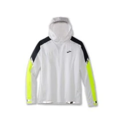 BROOKS Men's Run Visible Thermal Hoodie - White/Asphalt/Nightlife