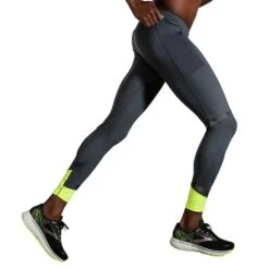 BROOKS Men's Run Visible Tight - Asphalt/Nightlife -Daily Flex Shop 211412 044 MV Run Visible Tight 1