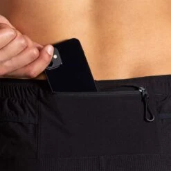 BROOKS Men's High Point 7" 2-in-1 Short - Black -Daily Flex Shop 211454 001 D4 High Point 7in 2in1 Short