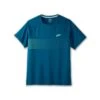 BROOKS Men's Atmosphere Short Sleeve 2.0 Top - Dk Ocean/Pixel Stri -Daily Flex Shop 211455 420 LF Atmosphere Short Sleeve 2