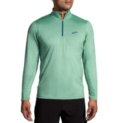 BROOKS Men's Dash 1/2 Zip 2.0 - Htr Sage -Daily Flex Shop 211492 393 MF Dash Half Zip 2