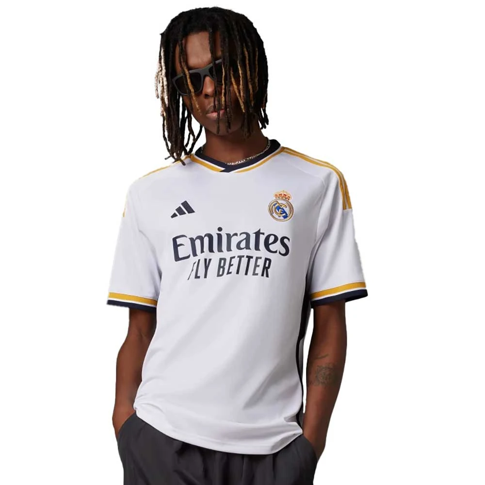 ADIDAS Men's REAL Madrid Home Jersey - White 6 ADIDAS Men's REAL Madrid Home Jersey - White - Image 4