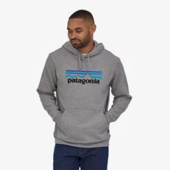 Patagonia Men's P-6 Logo Uprisal Hoody - Gravel Heather -Daily Flex Shop 39622 GLH JB1