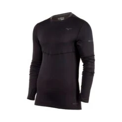 Mizuno Men's Breath Thermo Long Sleeve Top - Black
