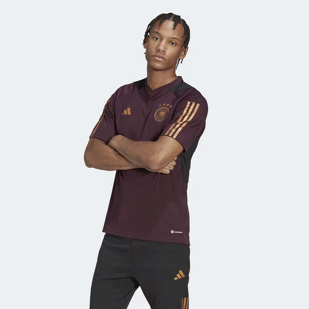 ADIDAS Men's Germany 2022 Tiro Training Jersey - Shadow Maroon 6 ADIDAS Men's Germany 2022 Tiro Training Jersey - Shadow Maroon - Image 4