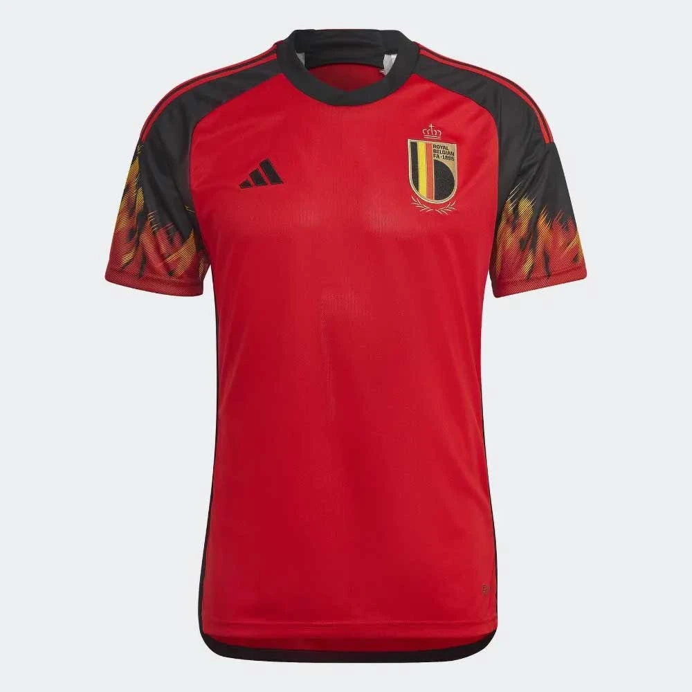 ADIDAS Men's Belgium 2022 Home Jersey - Red/Black 3 ADIDAS Men's Belgium 2022 Home Jersey - Red/Black