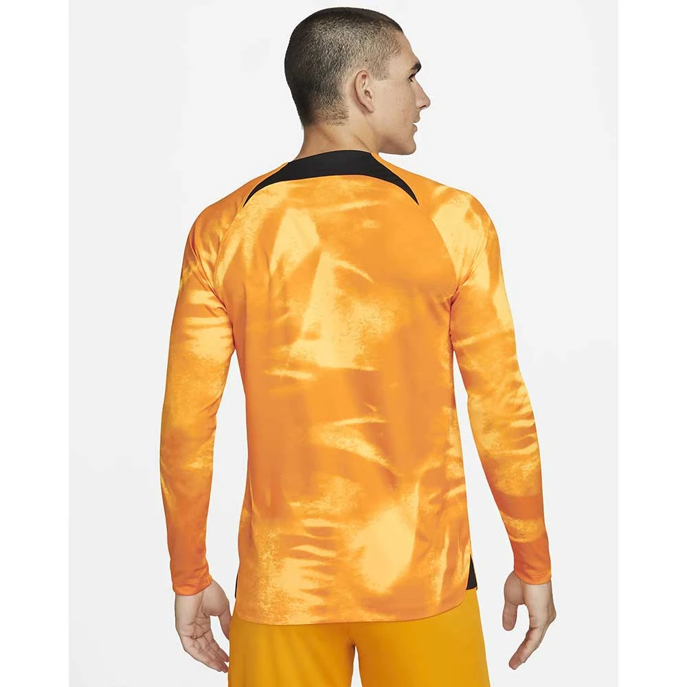 Nike Men's Netherlands 2022/2023 Stadium Home Long Sleeve Jersey - Laser Orange/Black 9 Nike Men's Netherlands 2022/2023 Stadium Home Long Sleeve Jersey - Laser Orange/Black - Image 7