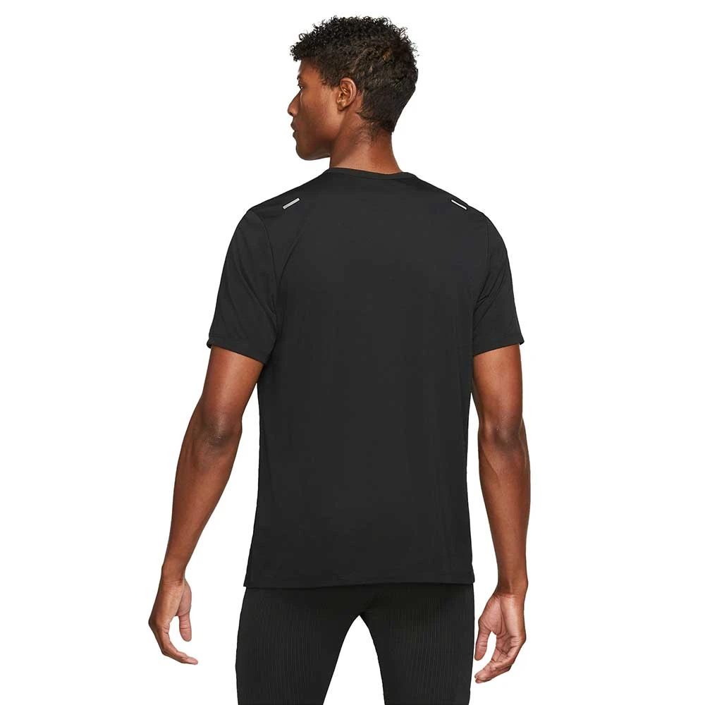 Men's Nike Rise 365 Dri-FIT Short-Sleeve Running Top- Black 4 Men's Nike Rise 365 Dri-FIT Short-Sleeve Running Top- Black - Image 2