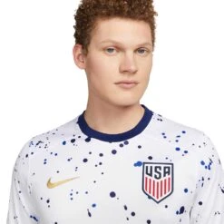 Men's USMNT 2023 Stadium Home Nike Dri-FIT Soccer Jersey - White/Metallic Gold -Daily Flex Shop AURORA DR3972 100 PHSYM001 2000