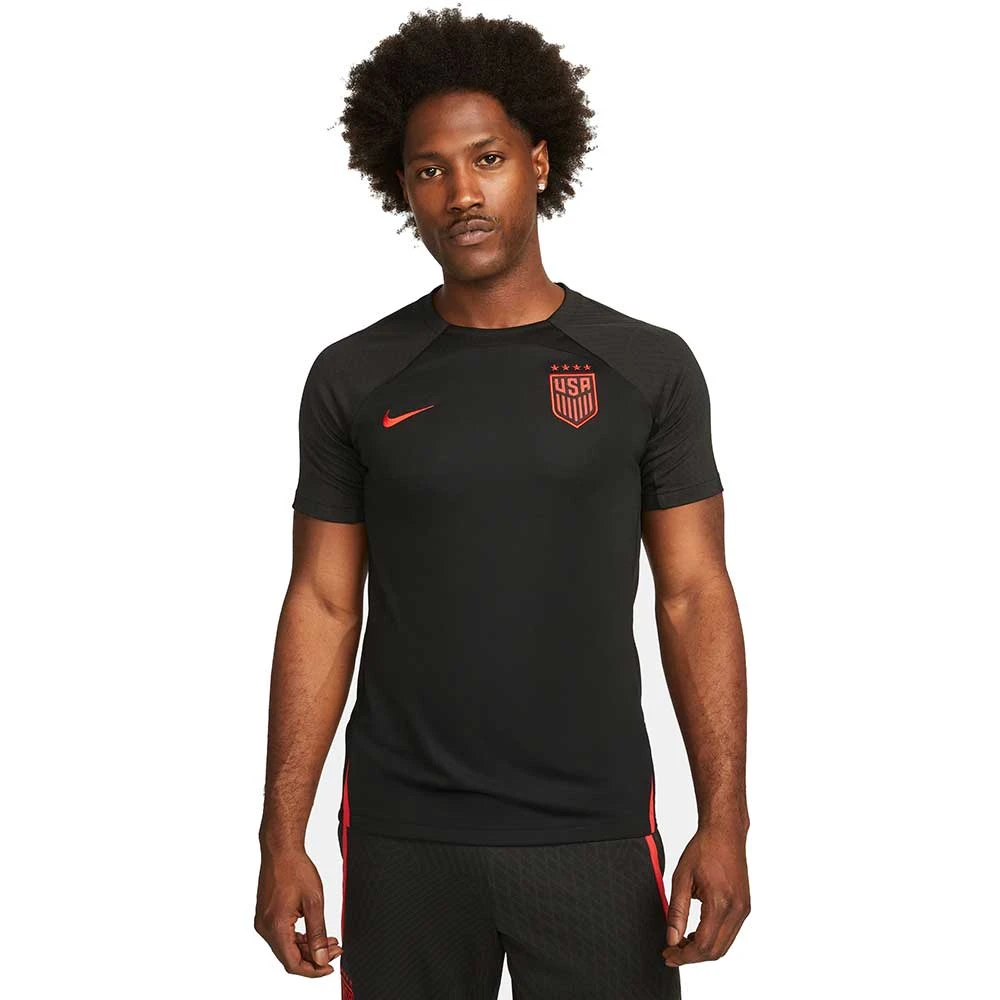 Nike Men's USA DF Strike SS Top - Black/Speed Red 3 Nike Men's USA DF Strike SS Top - Black/Speed Red