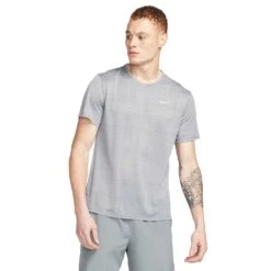 Men's Nike Dri-Fit Miler Breathe Short Sleeve - Smoke Grey