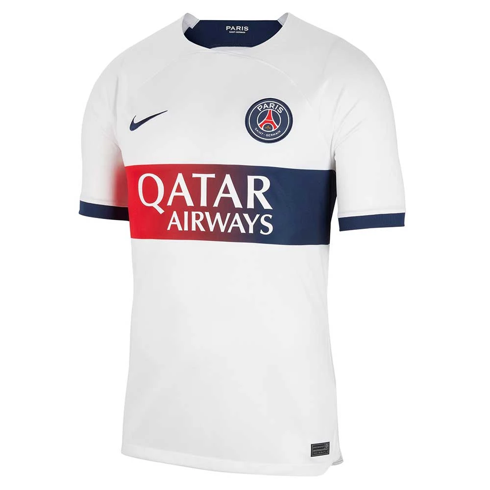 Men's Paris Saint-Germain 2023/24 Stadium Away Nike Dri-FIT Soccer Jersey - White/Midnight Navy 3 Men's Paris Saint-Germain 2023/24 Stadium Away Nike Dri-FIT Soccer Jersey - White/Midnight Navy