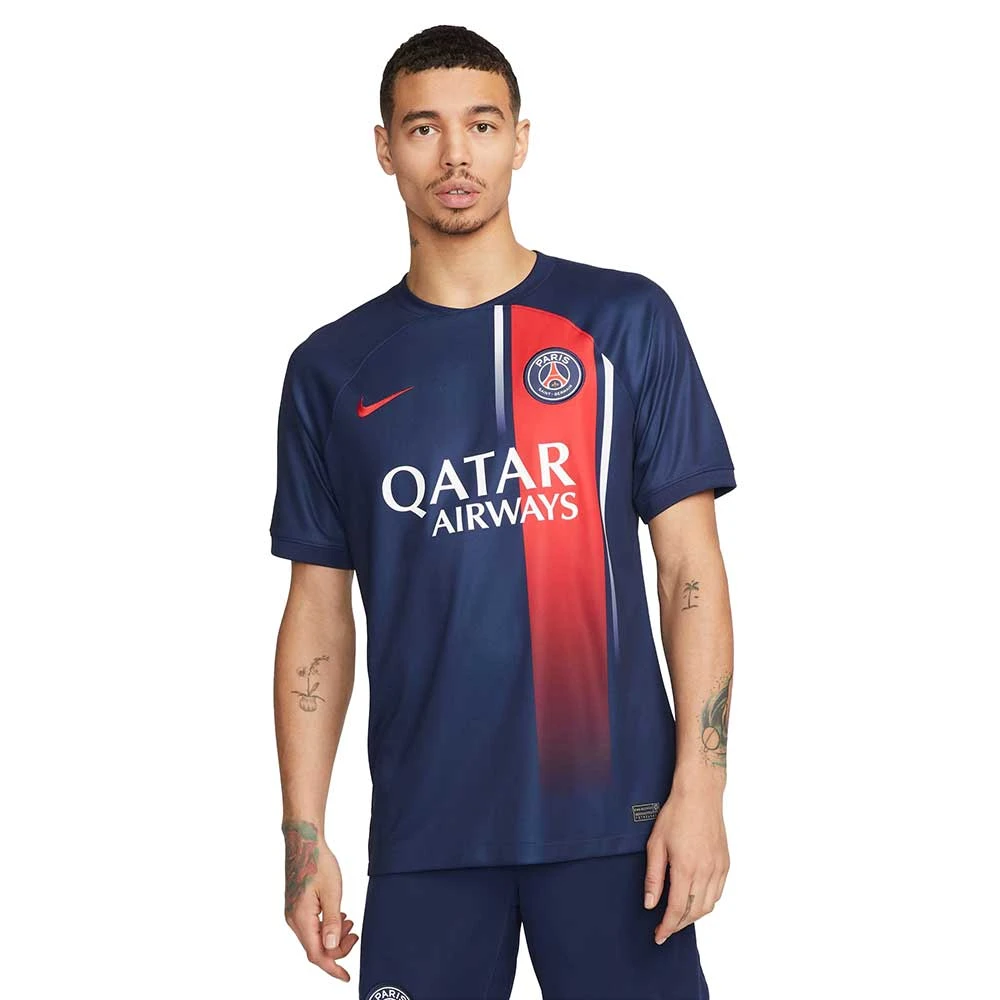 Nike Men's Paris Saint-Germain 2023/24 Stadium Home Dri-FIT Jersey - Midnight Navy/University Red 3 Nike Men's Paris Saint-Germain 2023/24 Stadium Home Dri-FIT Jersey - Midnight Navy/University Red