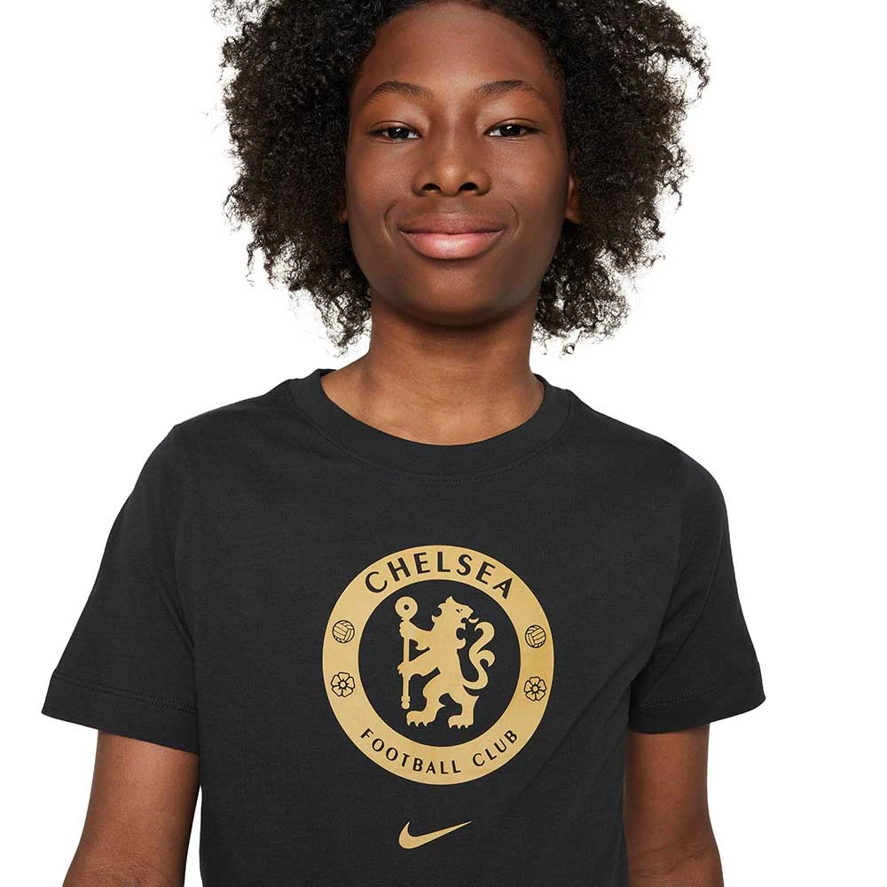 Nike Youth Chelsea FC Crest Tee- Pitch Blue 6 Nike Youth Chelsea FC Crest Tee- Pitch Blue - Image 4