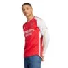 ADIDAS Arsenal FC Home LS Jersey - Betsca,White 1 ADIDAS Arsenal FC Home LS Jersey - Betsca,White -Daily Flex Shop Arsenal 23 24 Long Sleeve Home Jersey Red HZ2085 21 model