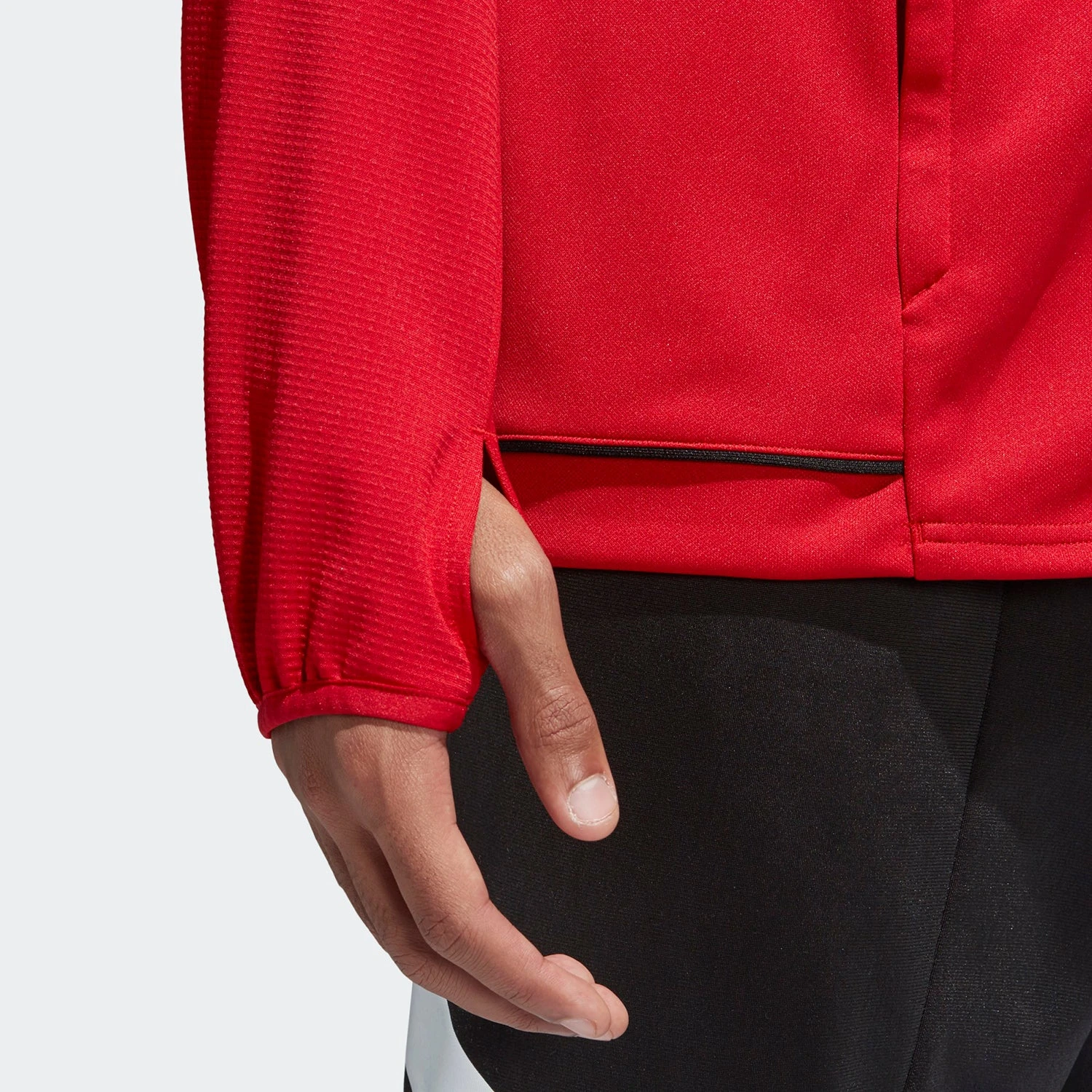 ADIDAS Men's Tiro 17 Training Jacket - Power Red/Black/White 9 ADIDAS Men's Tiro 17 Training Jacket - Power Red/Black/White - Image 7