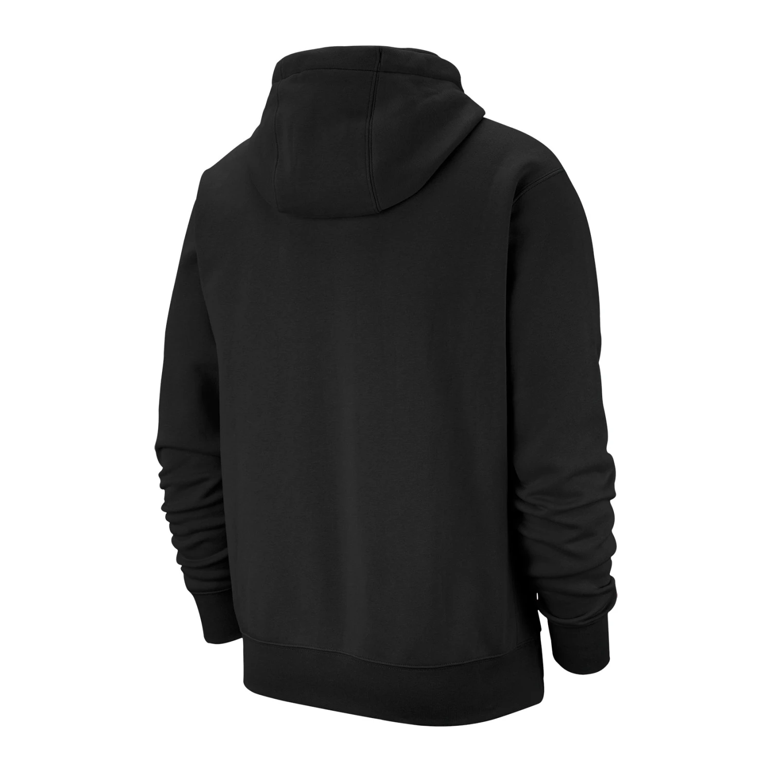 Men's Nike Sportswear Club Fleece Pullover Hoodie - Black/Black/White 4 Men's Nike Sportswear Club Fleece Pullover Hoodie - Black/Black/White - Image 2