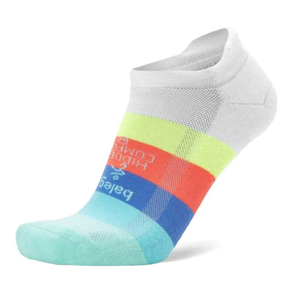 Balega Unisex Hidden Comfort Socks - White/Retro Brights 3 Balega Unisex Hidden Comfort Socks - White/Retro Brights