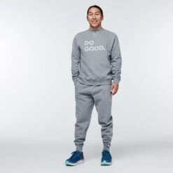 Cotopaxi Men's Do Good Organic Crew Sweatshirt - Heather Grey -Daily Flex Shop Crew Sweatshirt Do Good Heather Grey 7