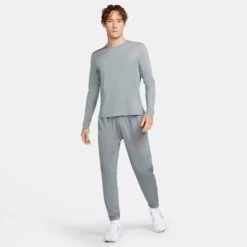 Men's Nike Dri-FIT Miler Long Sleeve Running Top - Smoke Grey/Reflective Silver -Daily Flex Shop DD4576 084 PHSYM003 2000