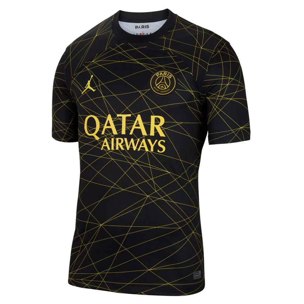 Nike Men's Paris Saint-Germain 2023/24 Stadium Fourth Jersey - Black/Tour Yellow 3 Nike Men's Paris Saint-Germain 2023/24 Stadium Fourth Jersey - Black/Tour Yellow
