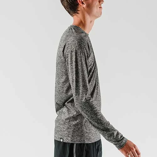 Men's EZ Tee Long Sleeve - Charcoal 5 Men's EZ Tee Long Sleeve - Charcoal - Image 3