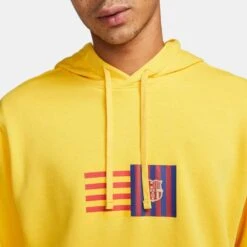 Nike Men's FC Barcelona Club Hoodie -Amarillo/Deep Royal Blue -Daily Flex Shop DX4755 728 PHSYM001 1
