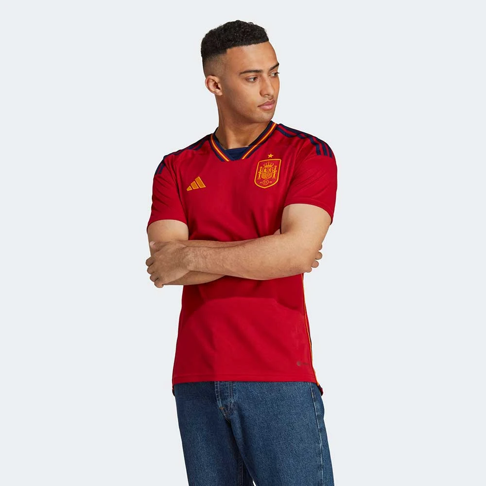 ADIDAS Men's Spain 2022 Home Jersey - Team Powder Red 4 ADIDAS Men's Spain 2022 Home Jersey - Team Powder Red - Image 2
