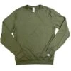 Men's Performance Tech Crewneck Sweatshirt - Hunter Green/Dark Gray Woven Gazelle Patch -Daily Flex Shop IMG 1682 0c315e30 9761 4cd9 a236 0fd6837f6e8e