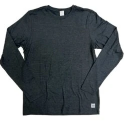 Men's Performance Tech Long Sleeve - Heather Black/Dark Gray Woven Gazelle Patch