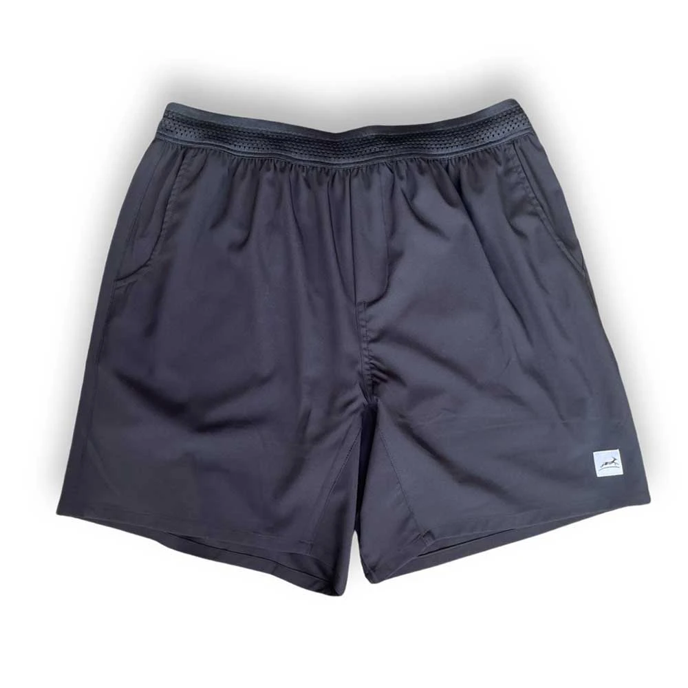 Men's Utility Tech 7" Run Short 2-in-1 - Black/Black Woven Gazelle Patch 3 Men's Utility Tech 7" Run Short 2-in-1 - Black/Black Woven Gazelle Patch