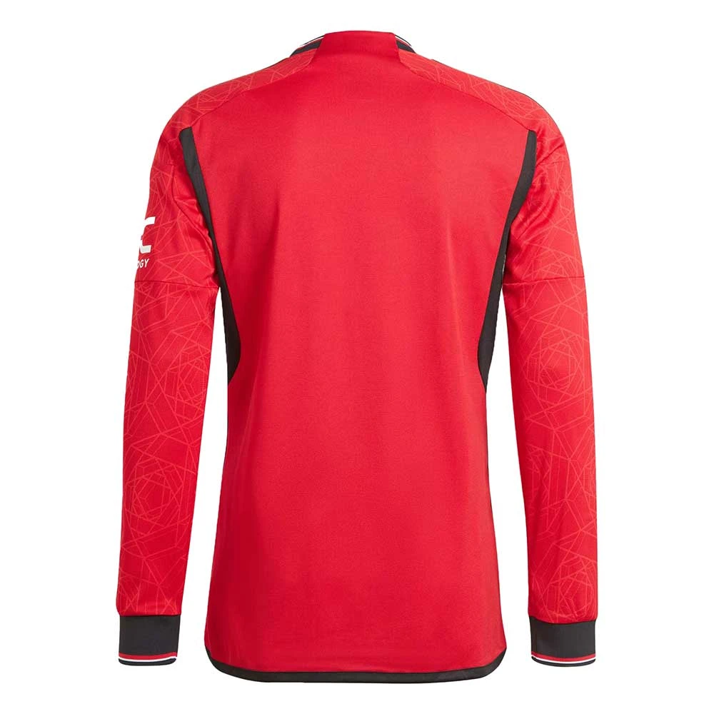 ADIDAS Men's Manchester United 23/24 Home Long Sleeve Jersey - Team Collegiate Red 4 ADIDAS Men's Manchester United 23/24 Home Long Sleeve Jersey - Team Collegiate Red - Image 2