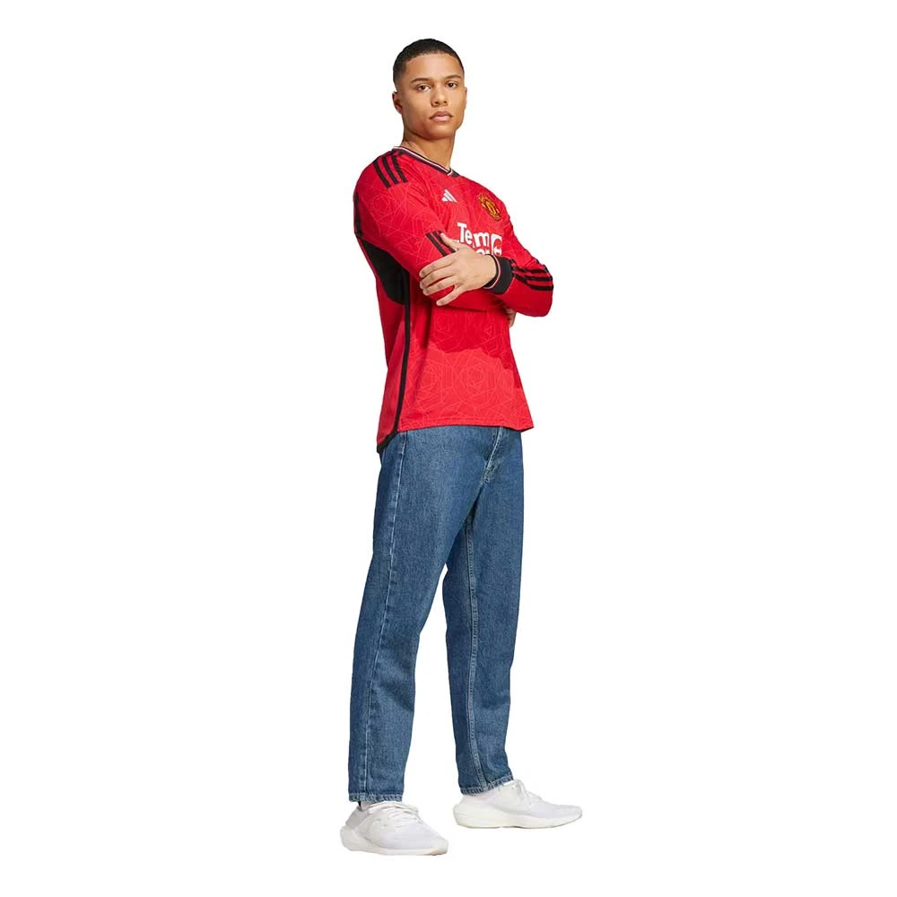ADIDAS Men's Manchester United 23/24 Home Long Sleeve Jersey - Team Collegiate Red 7 ADIDAS Men's Manchester United 23/24 Home Long Sleeve Jersey - Team Collegiate Red - Image 5