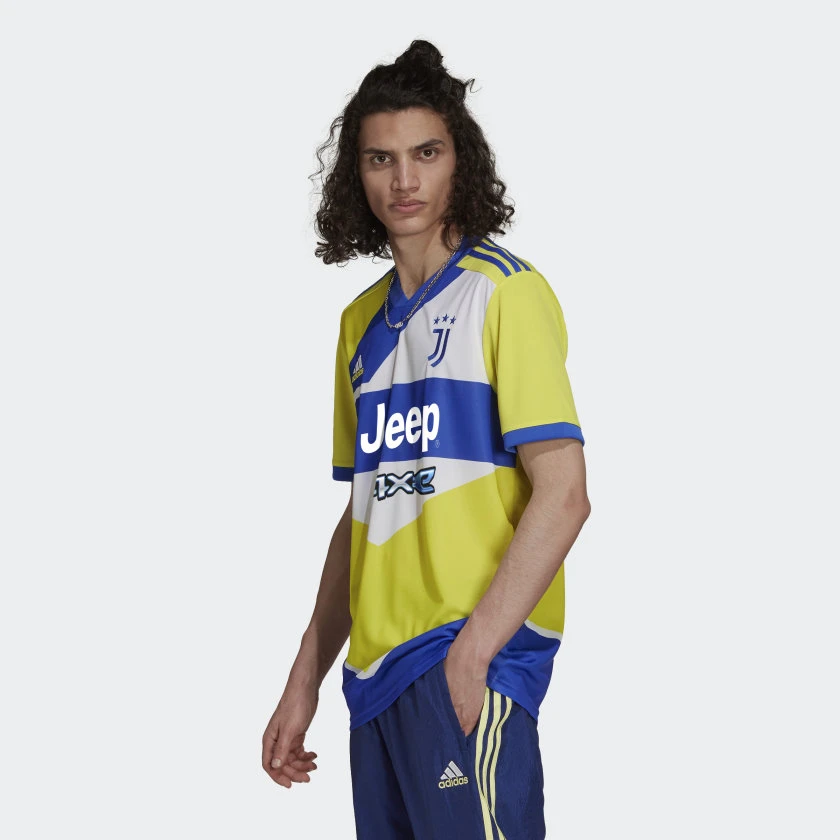 ADIDAS Juventes 21/22 3rd Jersey - Shock Yellow/Hi Res Blue 5 ADIDAS Juventes 21/22 3rd Jersey - Shock Yellow/Hi Res Blue - Image 3