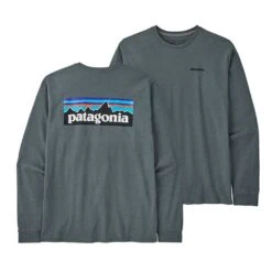 Daily Flex Shop 19 Patagonia Men's Long-Sleeved P-6 Logo Responsibili-Tee - Nouveau Green