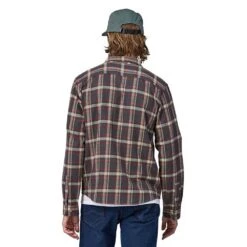 Patagonia Men's Cotton In Conversion Lightweight Fjord Flannel Shirt - Major: Ink Black -Daily Flex Shop POS WBF23 42410 MINB CS2