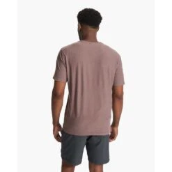 Vuori Men's Strato Tech Tee - Hazel Heather -Daily Flex Shop V126HAH FA23 M ECOMM TOPS BACK TOPS 4