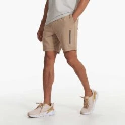 Vuori Men's Sunday Performance Shorts - Camel Heather -Daily Flex Shop V381CMH SP23 M ECOMM SHORTS BOTTOM 3252 1X1 b9b9ea8c c699 4614 8e1a 3bdf0dddb4cc 1200x crop center jpg