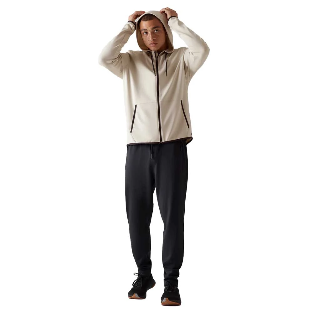 Men's Warm Up Tech Full Zip Hoodie - Stone 4 Men's Warm Up Tech Full Zip Hoodie - Stone - Image 2